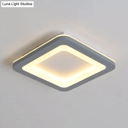DecorBites™ DecorBites™ Nordic Integrated LED Ceiling Light in Grey Flower/Square/Pentagon Design with Acrylic Shade - Warm/White Light