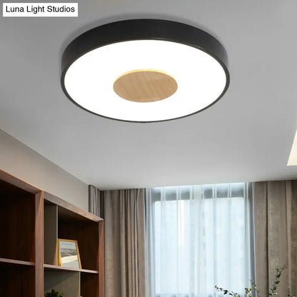 DecorBites™ DecorBites™ Nordic Iron Round Flush Mount Ceiling Light - 1 Head Pink/Blue/White Lighting Fixture for Bedroom - 12"/16"/19.5" Width