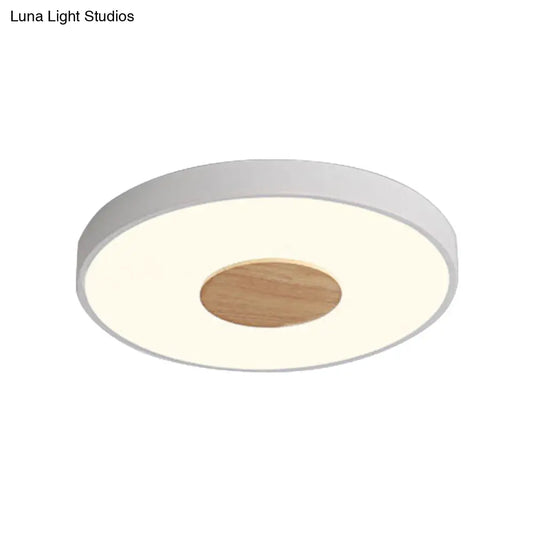 DecorBites™ DecorBites™ Nordic Iron Round Flush Mount Ceiling Light - 1 Head Pink/Blue/White Lighting Fixture for Bedroom - 12"/16"/19.5" Width