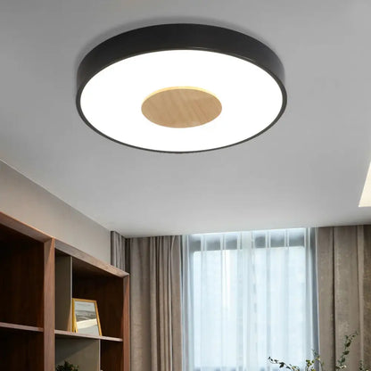 DecorBites™ DecorBites™ Nordic Iron Round Flush Mount Ceiling Light - 1 Head Pink/Blue/White Lighting Fixture for Bedroom - 12"/16"/19.5" Width