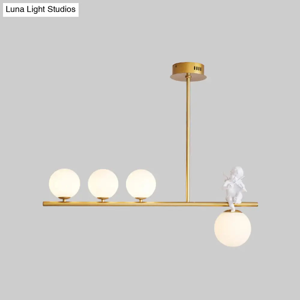 مصباح معلق على شكل ملاك جزيرة نورديك من ديكوربايتس™ مع غطاء زجاجي أوبال