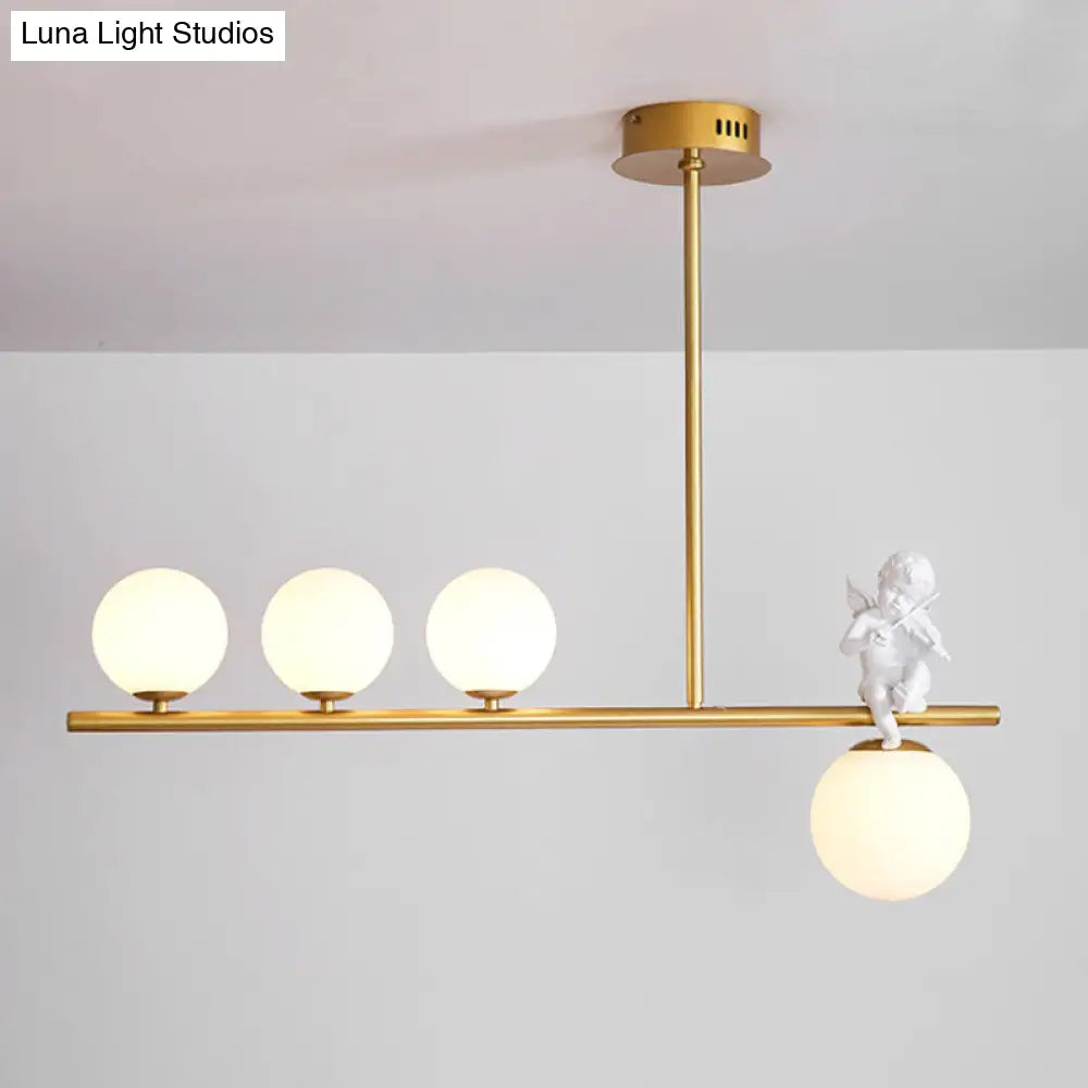 مصباح معلق على شكل ملاك جزيرة نورديك من ديكوربايتس™ مع غطاء زجاجي أوبال