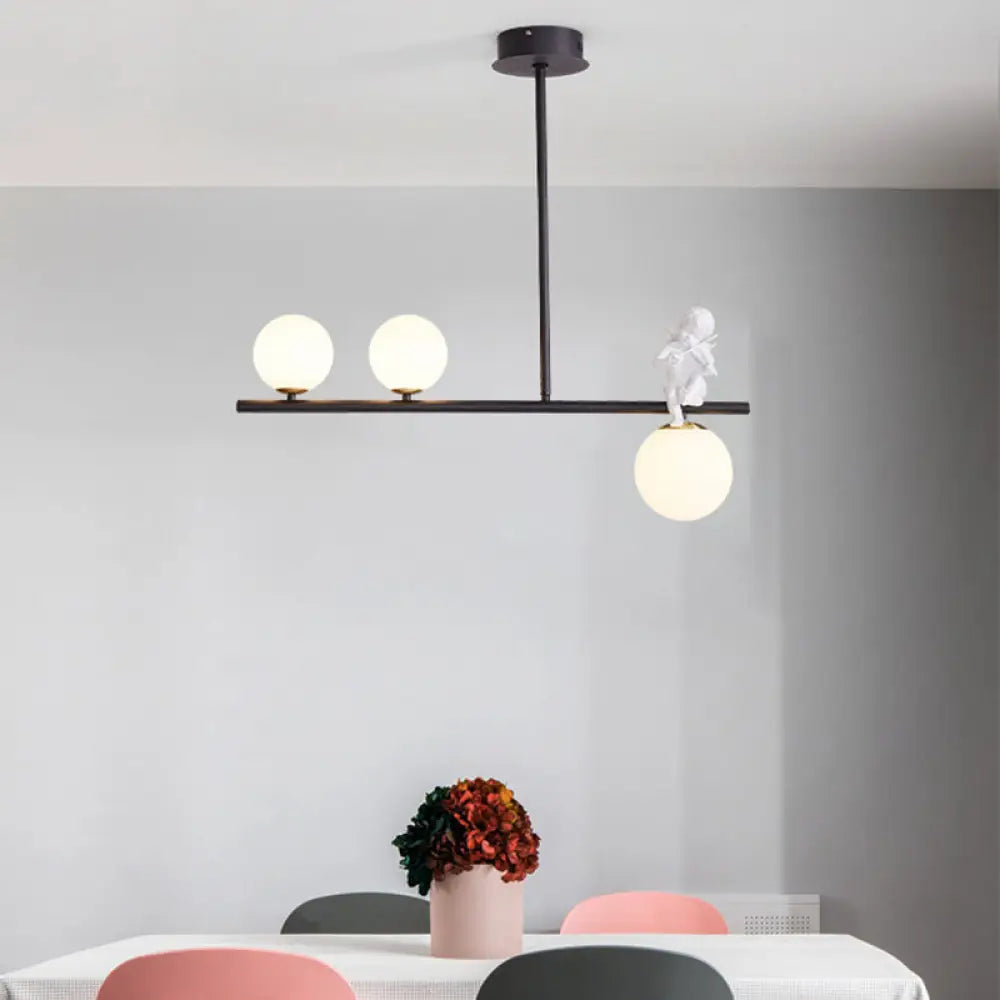 مصباح معلق على شكل ملاك جزيرة نورديك من ديكوربايتس™ مع غطاء زجاجي أوبال