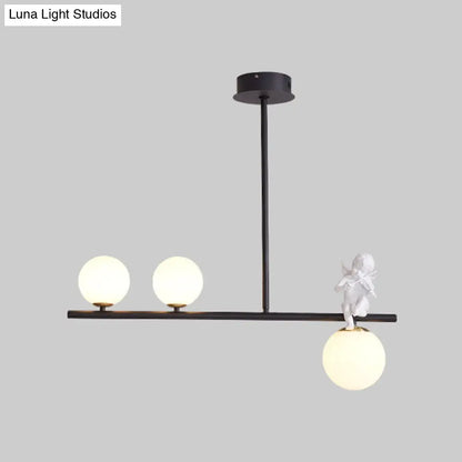 مصباح معلق على شكل ملاك جزيرة نورديك من ديكوربايتس™ مع غطاء زجاجي أوبال