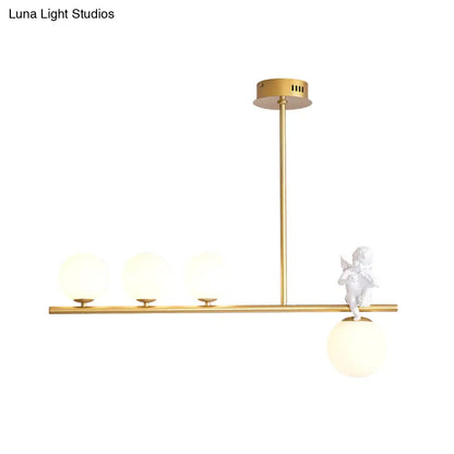 مصباح معلق على شكل ملاك جزيرة نورديك من ديكوربايتس™ مع غطاء زجاجي أوبال