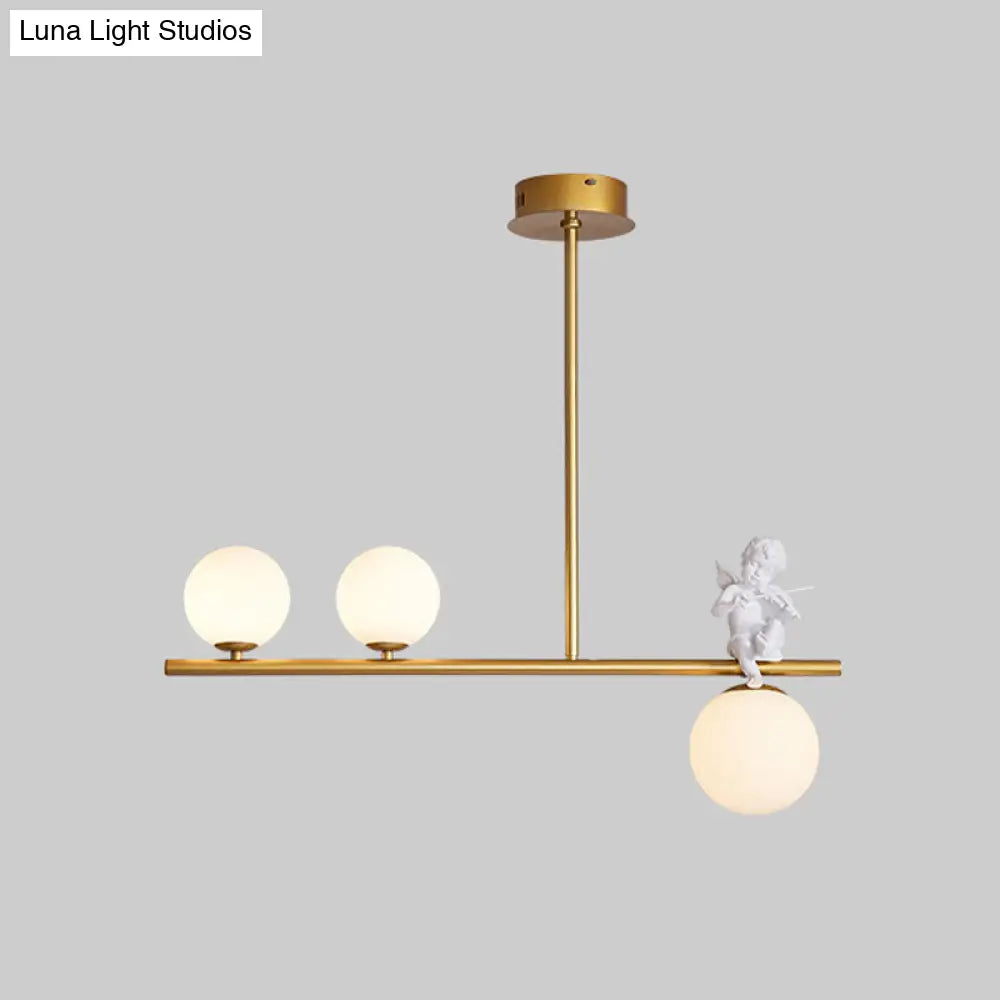 مصباح معلق على شكل ملاك جزيرة نورديك من ديكوربايتس™ مع غطاء زجاجي أوبال