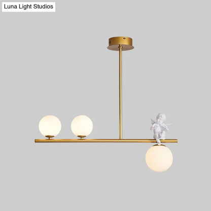 مصباح معلق على شكل ملاك جزيرة نورديك من ديكوربايتس™ مع غطاء زجاجي أوبال