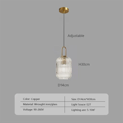 Nordic Japanese Glass Pendant Light