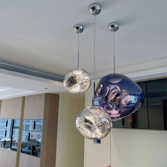 Nordic Lava Pendant Light in Plated PVC Finish - Decorbites