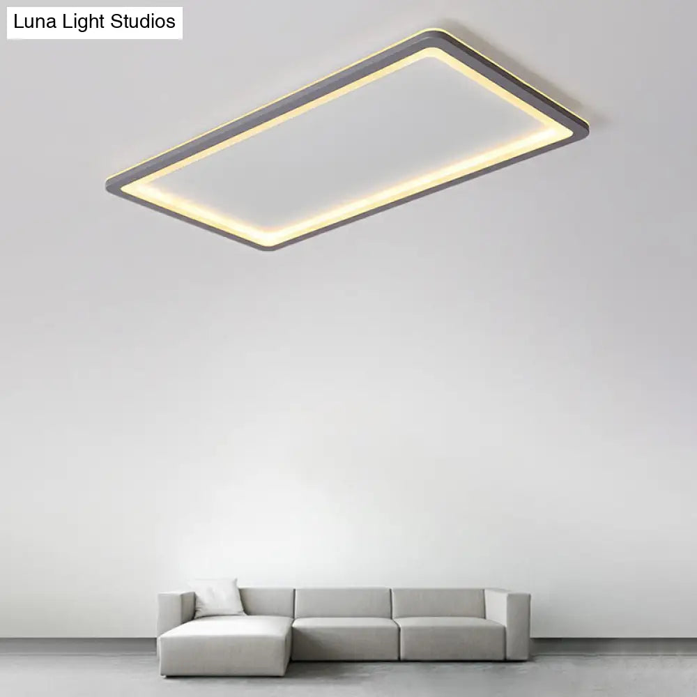 DecorBites™ DecorBites™ Nordic LED Ceiling Light: Dark Grey Ultra-Thin Flush Mount with Acrylic Shade