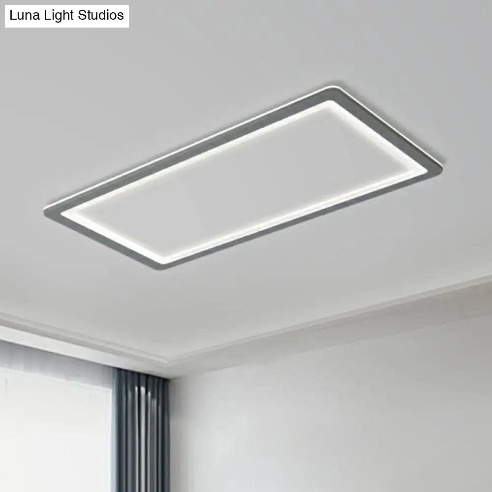 DecorBites™ DecorBites™ Nordic LED Ceiling Light: Dark Grey Ultra-Thin Flush Mount with Acrylic Shade