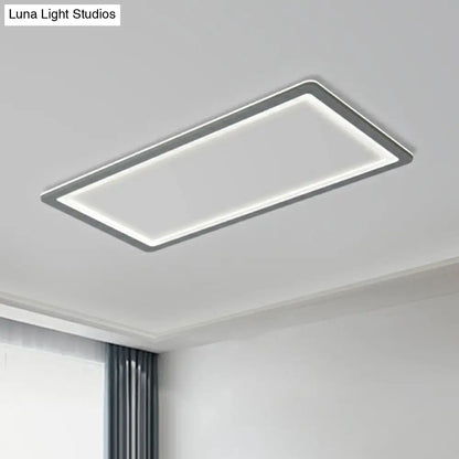 DecorBites™ DecorBites™ Nordic LED Ceiling Light: Dark Grey Ultra-Thin Flush Mount with Acrylic Shade