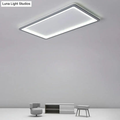 DecorBites™ DecorBites™ Nordic LED Ceiling Light: Dark Grey Ultra-Thin Flush Mount with Acrylic Shade