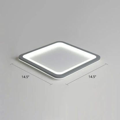 DecorBites™ DecorBites™ Nordic LED Ceiling Light: Dark Grey Ultra-Thin Flush Mount with Acrylic Shade