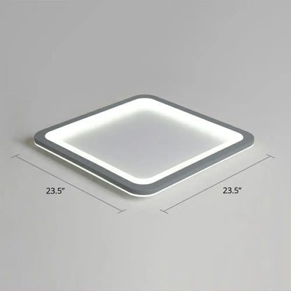 DecorBites™ DecorBites™ Nordic LED Ceiling Light: Dark Grey Ultra-Thin Flush Mount with Acrylic Shade