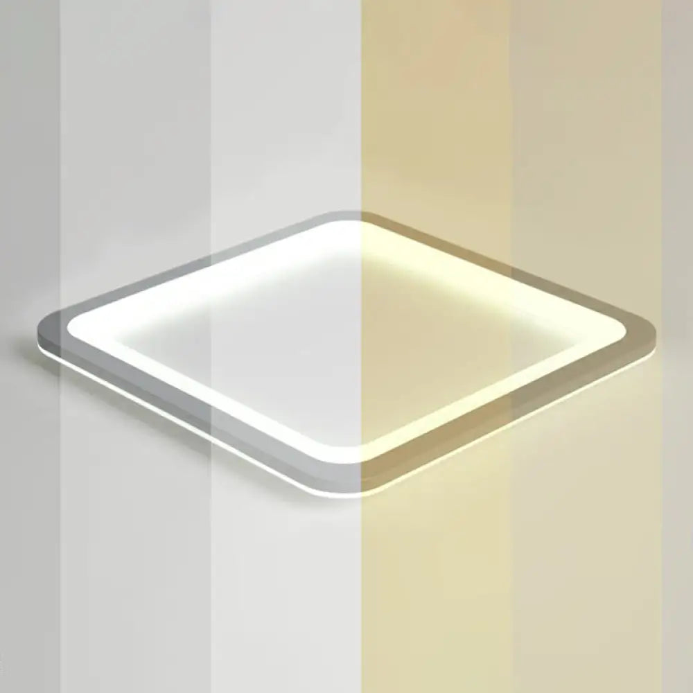 DecorBites™ DecorBites™ Nordic LED Ceiling Light: Dark Grey Ultra-Thin Flush Mount with Acrylic Shade