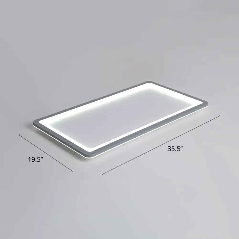 DecorBites™ DecorBites™ Nordic LED Ceiling Light: Dark Grey Ultra-Thin Flush Mount with Acrylic Shade