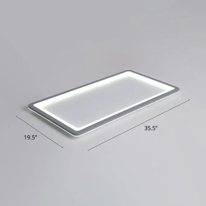 DecorBites™ DecorBites™ Nordic LED Ceiling Light: Dark Grey Ultra-Thin Flush Mount with Acrylic Shade