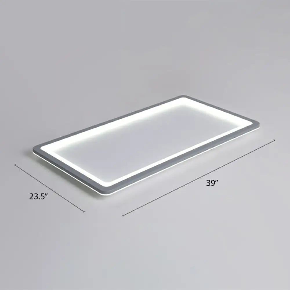 DecorBites™ DecorBites™ Nordic LED Ceiling Light: Dark Grey Ultra-Thin Flush Mount with Acrylic Shade