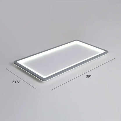 DecorBites™ DecorBites™ Nordic LED Ceiling Light: Dark Grey Ultra-Thin Flush Mount with Acrylic Shade