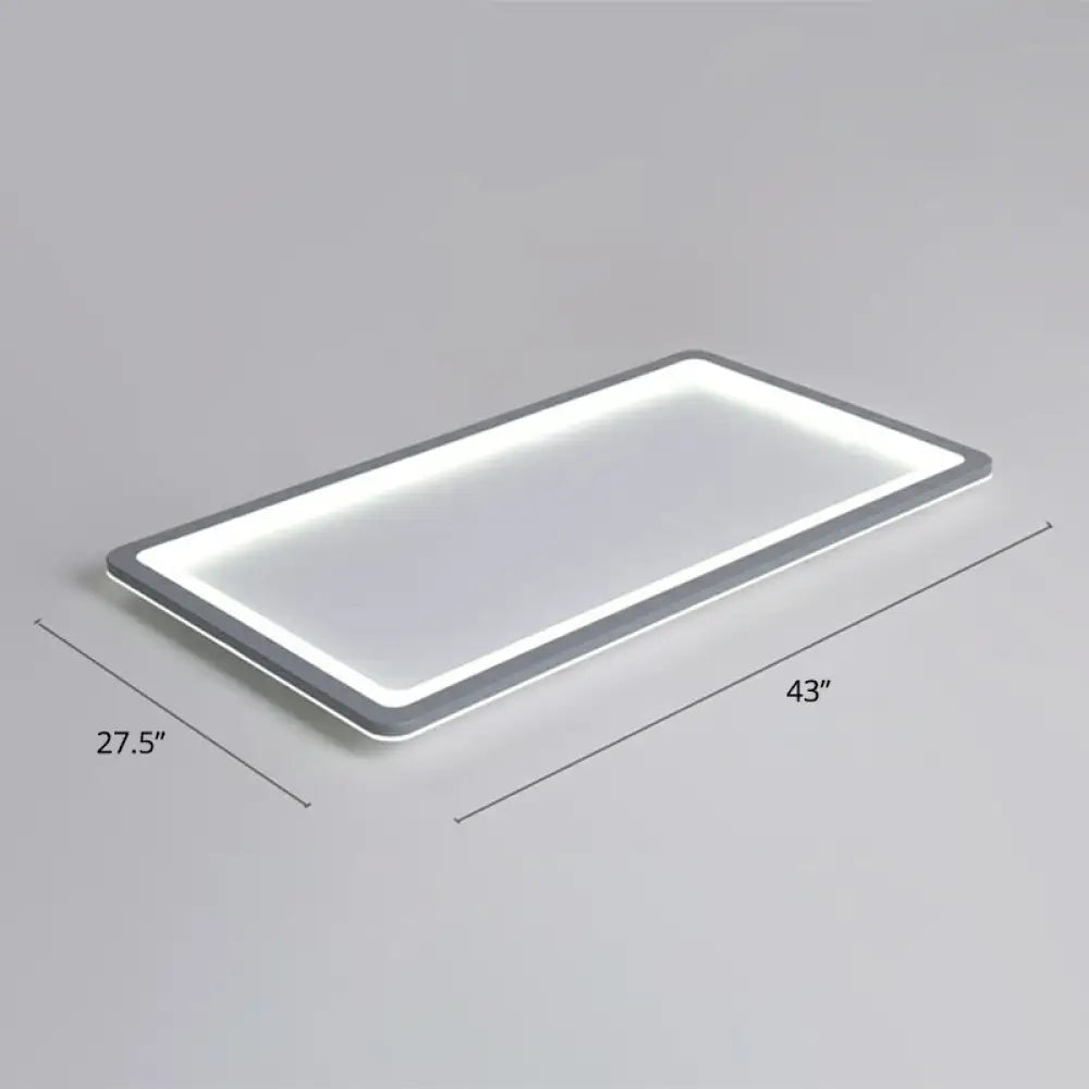 DecorBites™ DecorBites™ Nordic LED Ceiling Light: Dark Grey Ultra-Thin Flush Mount with Acrylic Shade