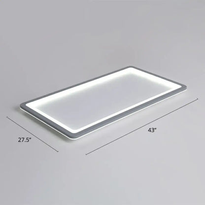 DecorBites™ DecorBites™ Nordic LED Ceiling Light: Dark Grey Ultra-Thin Flush Mount with Acrylic Shade