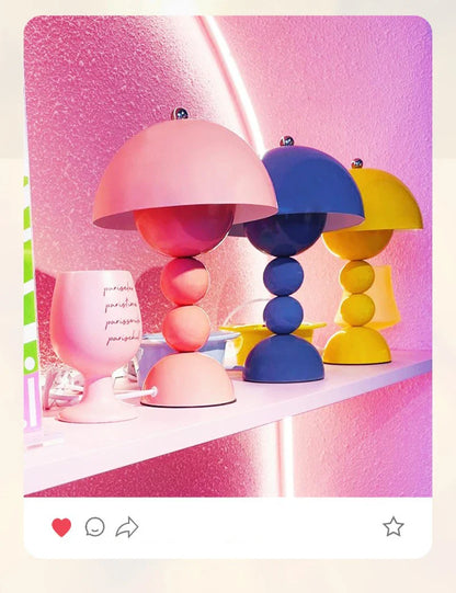 Nordic LED Flowers Table Lamp USB Dimmable For Home Living Table Bedroom Bedside Room Decoration LED Night Lamps Desk