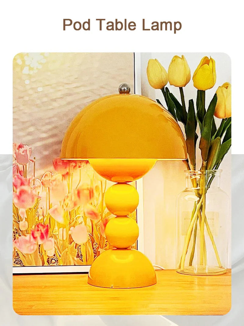 Nordic LED Flowers Table Lamp USB Dimmable For Home Living Table Bedroom Bedside Room Decoration LED Night Lamps Desk