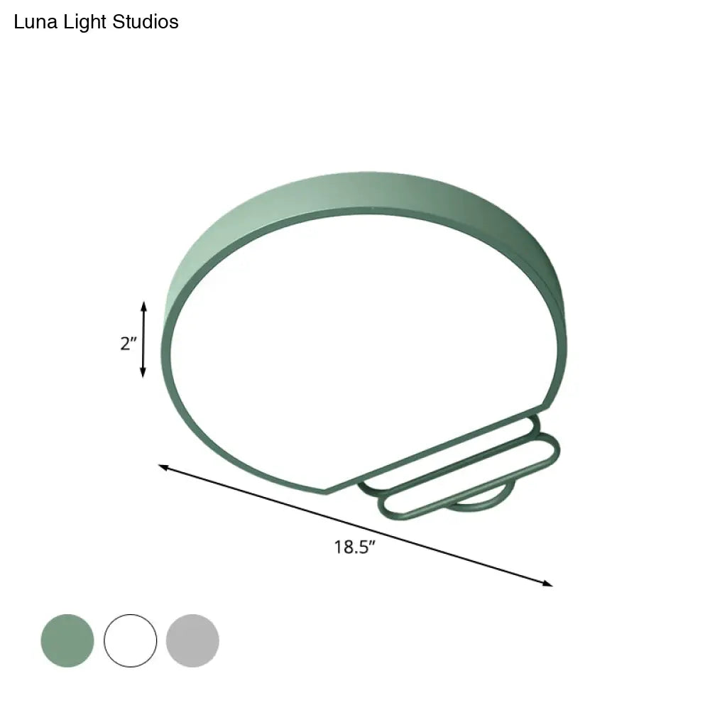 DecorBites™ DecorBites™ Nordic LED Flush Mount Ceiling Lamp with Acrylic Shade and White/Green/Grey Bulb Shape
