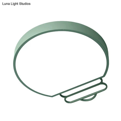DecorBites™ DecorBites™ Nordic LED Flush Mount Ceiling Lamp with Acrylic Shade and White/Green/Grey Bulb Shape