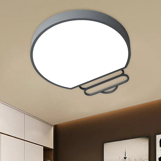 DecorBites™ DecorBites™ Nordic LED Flush Mount Ceiling Lamp with Acrylic Shade and White/Green/Grey Bulb Shape