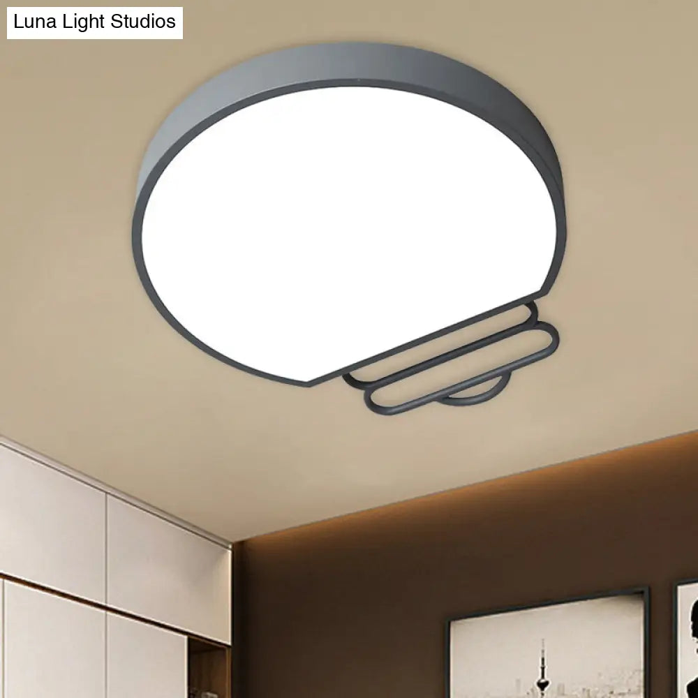 DecorBites™ DecorBites™ Nordic LED Flush Mount Ceiling Lamp with Acrylic Shade and White/Green/Grey Bulb Shape