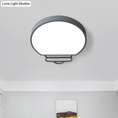 DecorBites™ DecorBites™ Nordic LED Flush Mount Ceiling Lamp with Acrylic Shade and White/Green/Grey Bulb Shape