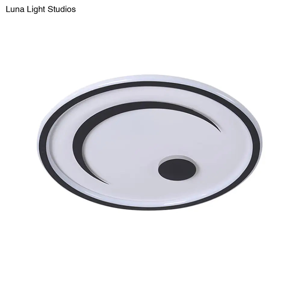 DecorBites™ DecorBites™ Nordic LED Flush Mount Light in Black/Gold or White/Warm - Bedroom Lighting Fixture