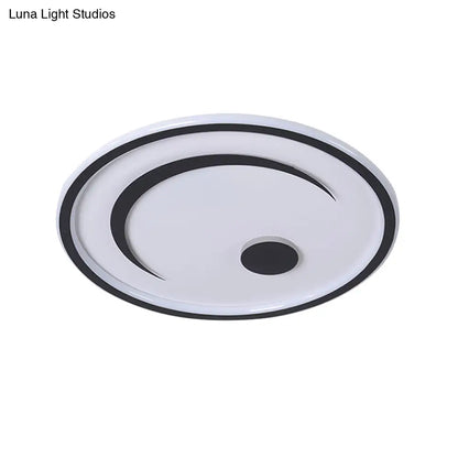 DecorBites™ DecorBites™ Nordic LED Flush Mount Light in Black/Gold or White/Warm - Bedroom Lighting Fixture