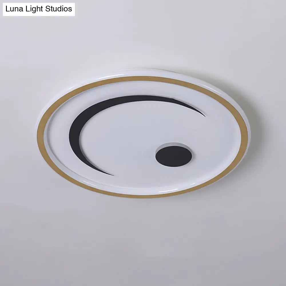 DecorBites™ DecorBites™ Nordic LED Flush Mount Light in Black/Gold or White/Warm - Bedroom Lighting Fixture