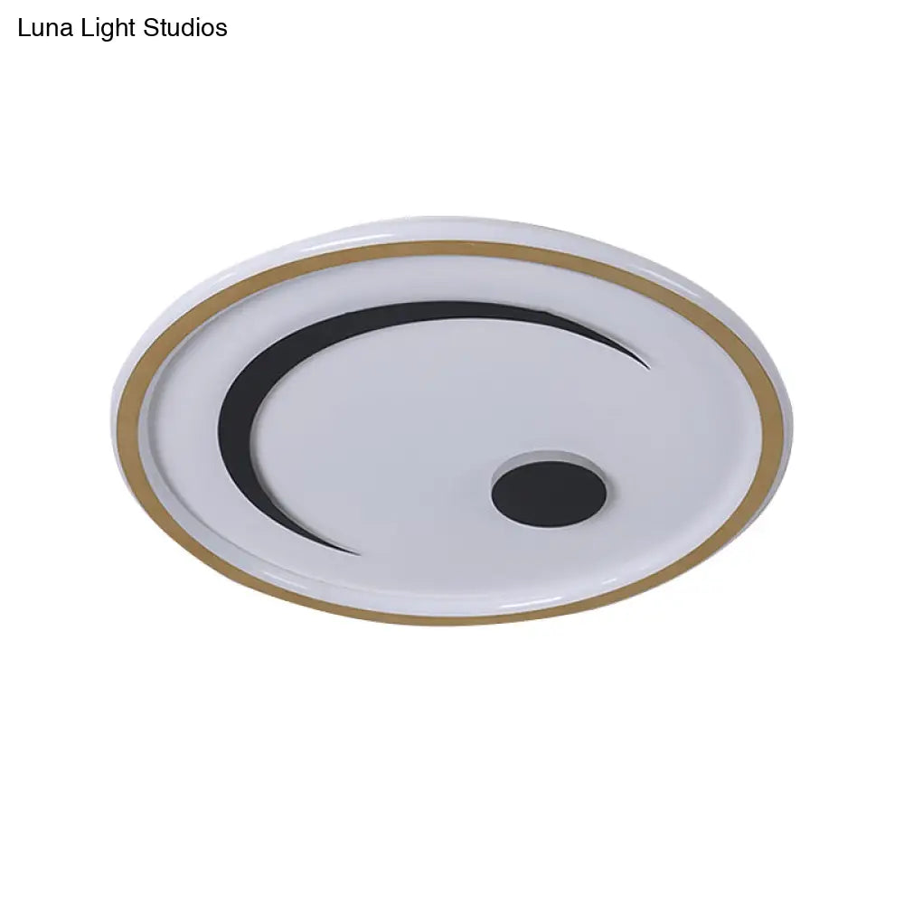 DecorBites™ DecorBites™ Nordic LED Flush Mount Light in Black/Gold or White/Warm - Bedroom Lighting Fixture