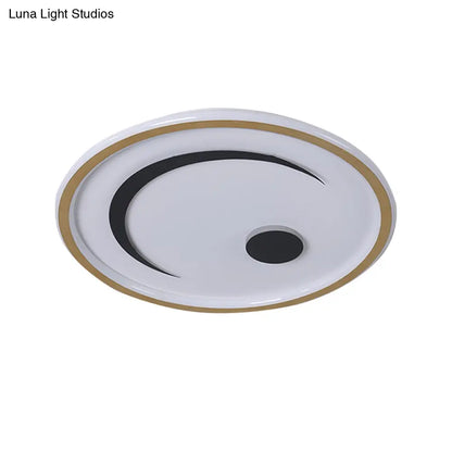 DecorBites™ DecorBites™ Nordic LED Flush Mount Light in Black/Gold or White/Warm - Bedroom Lighting Fixture