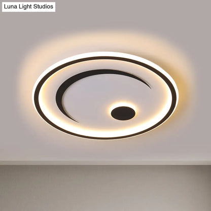 DecorBites™ DecorBites™ Nordic LED Flush Mount Light in Black/Gold or White/Warm - Bedroom Lighting Fixture