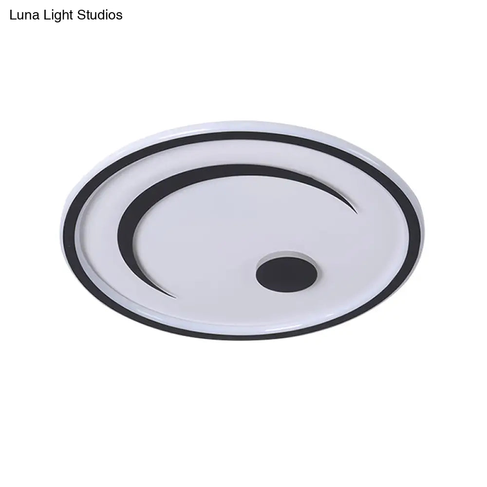 DecorBites™ DecorBites™ Nordic LED Flush Mount Light in Black/Gold or White/Warm - Bedroom Lighting Fixture