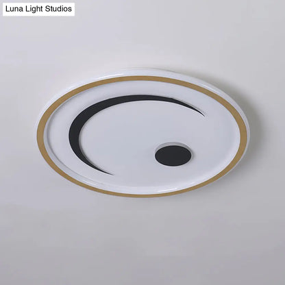 DecorBites™ DecorBites™ Nordic LED Flush Mount Light in Black/Gold or White/Warm - Bedroom Lighting Fixture