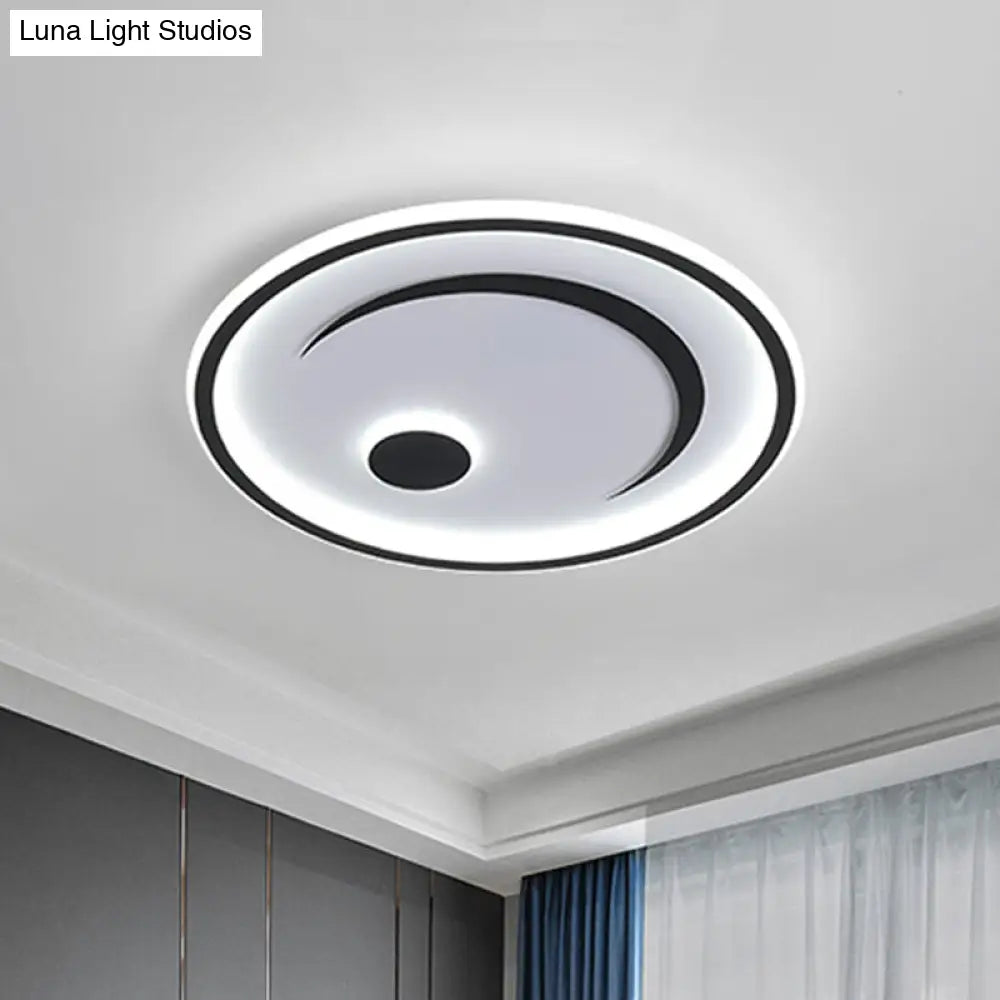 DecorBites™ DecorBites™ Nordic LED Flush Mount Light in Black/Gold or White/Warm - Bedroom Lighting Fixture