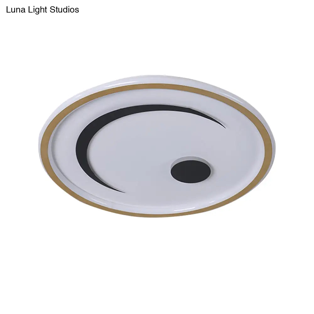 DecorBites™ DecorBites™ Nordic LED Flush Mount Light in Black/Gold or White/Warm - Bedroom Lighting Fixture