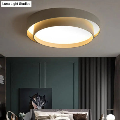 DecorBites™ DecorBites™ Nordic LED Flushmount Ceiling Light Fixture - Metal 2-Layer Design, Ideal for Bedroom Lighting
