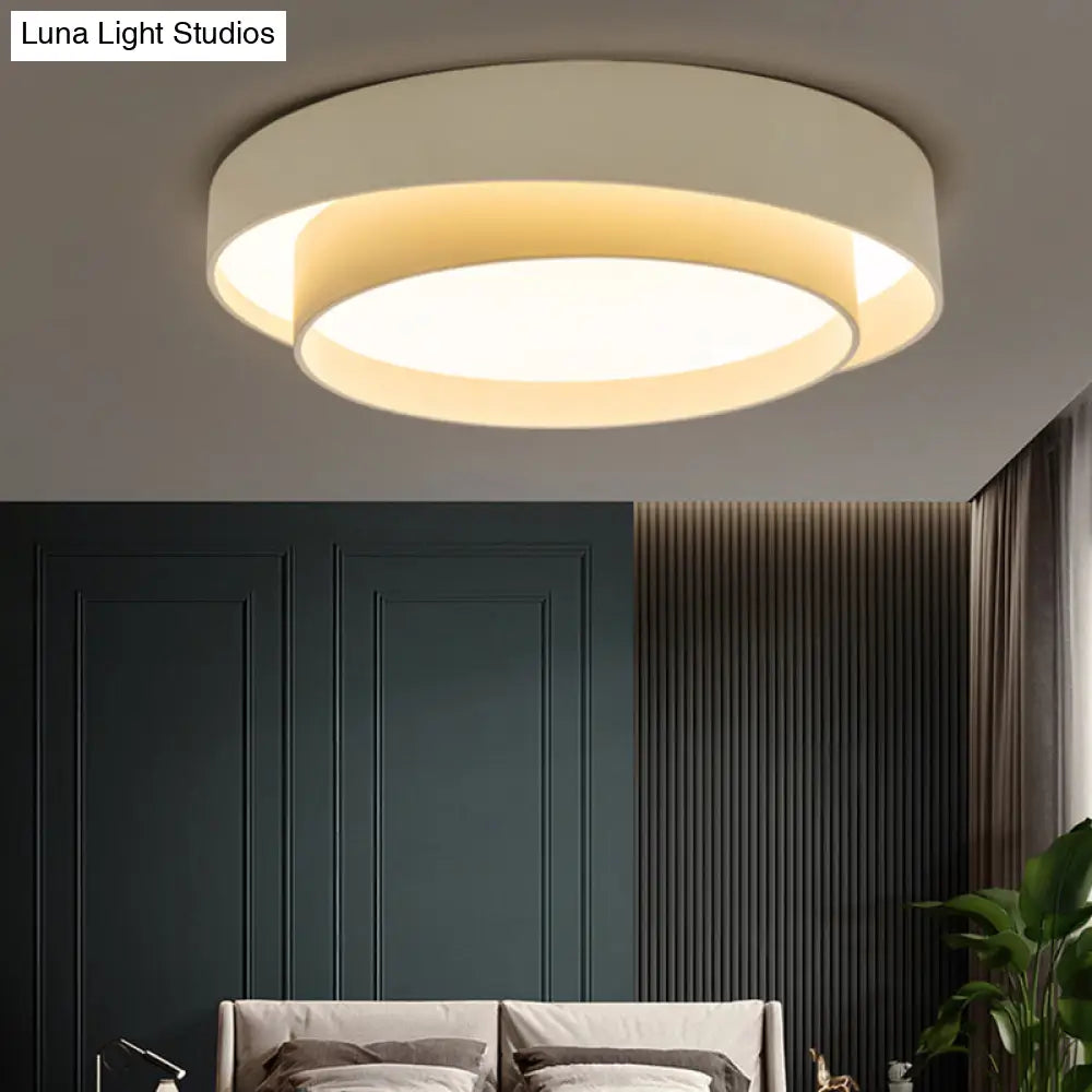 DecorBites™ DecorBites™ Nordic LED Flushmount Ceiling Light Fixture - Metal 2-Layer Design, Ideal for Bedroom Lighting