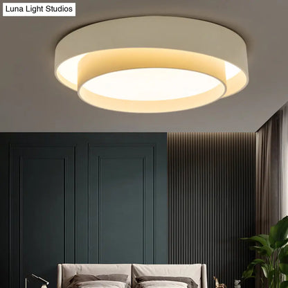 DecorBites™ DecorBites™ Nordic LED Flushmount Ceiling Light Fixture - Metal 2-Layer Design, Ideal for Bedroom Lighting