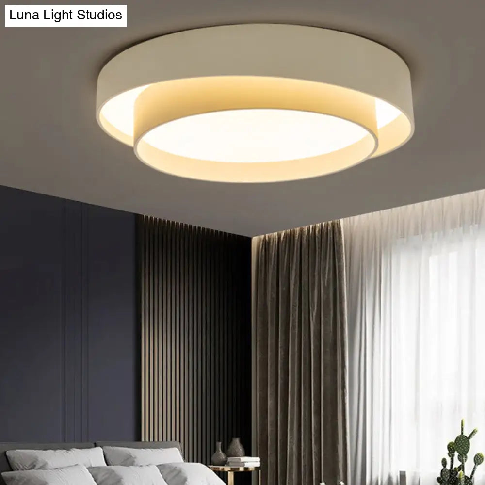 DecorBites™ DecorBites™ Nordic LED Flushmount Ceiling Light Fixture - Metal 2-Layer Design, Ideal for Bedroom Lighting
