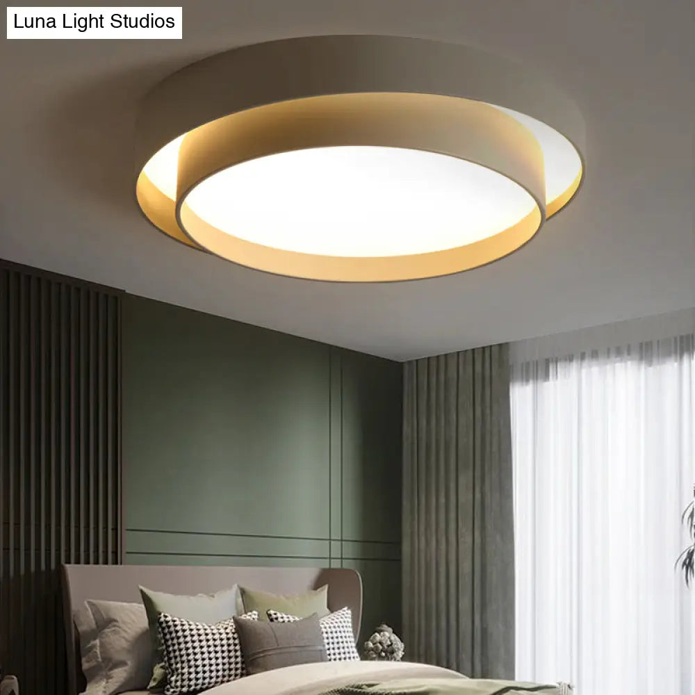 DecorBites™ DecorBites™ Nordic LED Flushmount Ceiling Light Fixture - Metal 2-Layer Design, Ideal for Bedroom Lighting