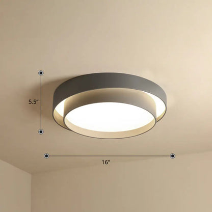 DecorBites™ DecorBites™ Nordic LED Flushmount Ceiling Light Fixture - Metal 2-Layer Design, Ideal for Bedroom Lighting