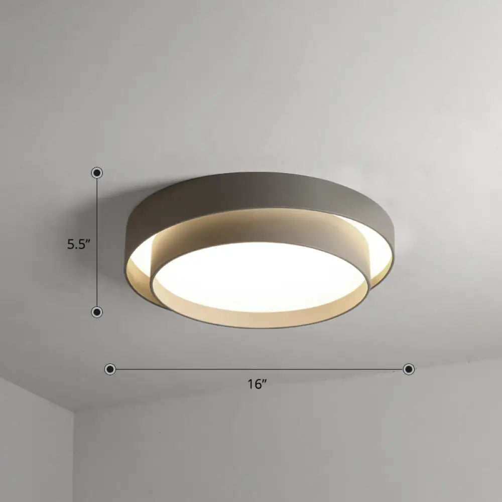 DecorBites™ DecorBites™ Nordic LED Flushmount Ceiling Light Fixture - Metal 2-Layer Design, Ideal for Bedroom Lighting